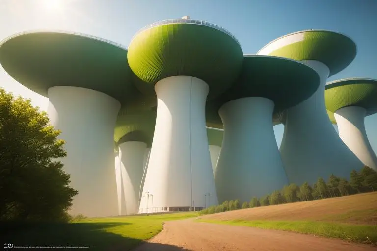 A conceptual image of a greener future powered by renewable energy.