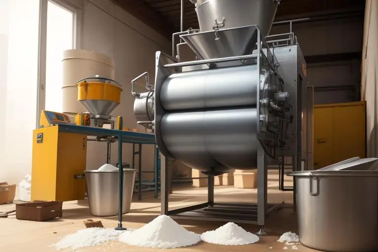 A flour sifting machine being easily disassembled and cleaned