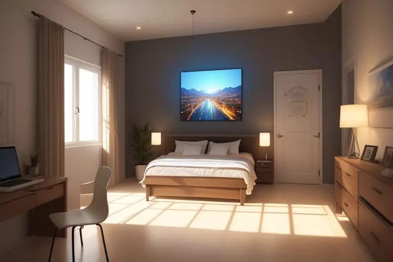A modern home using smart lighting solutions