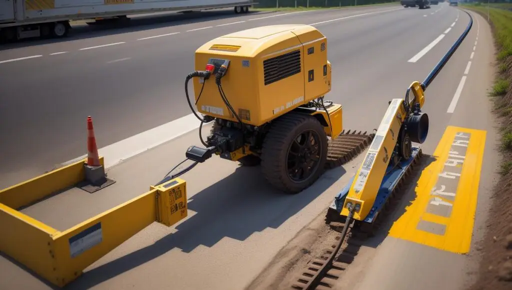 A_road_marking_machine_in_use_on_a_high