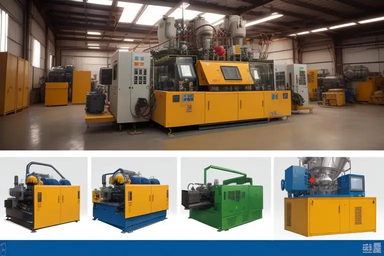 A snapshot of injection molding machinery in operation