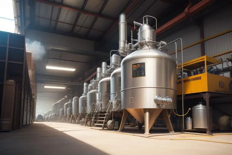 A variety of nitrogen-making machines in an industrial setting.