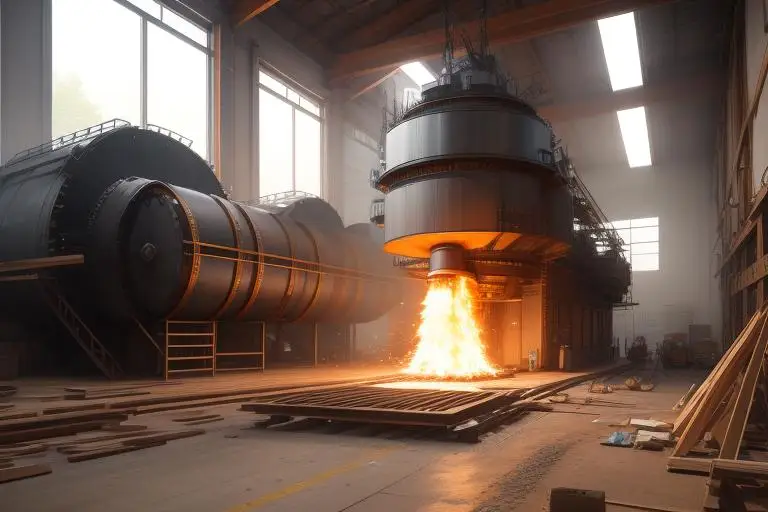 An image demonstrating the robust construction of a high-quality hot rolling mill.