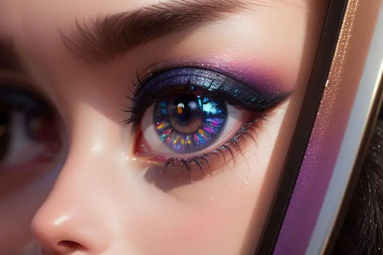 Closeup of a metallic eyeshadow palette