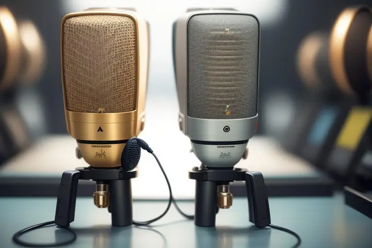 Comparison of dynamic and condenser microphones.