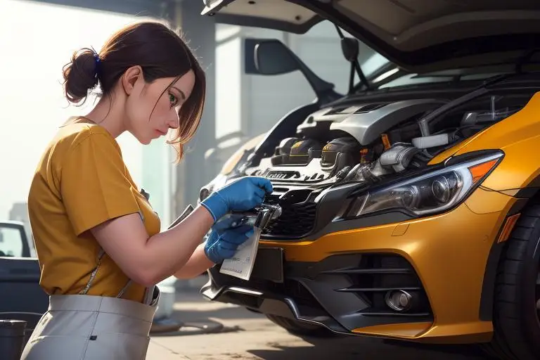 Mechanic examining the quality of engine oil during a car service.