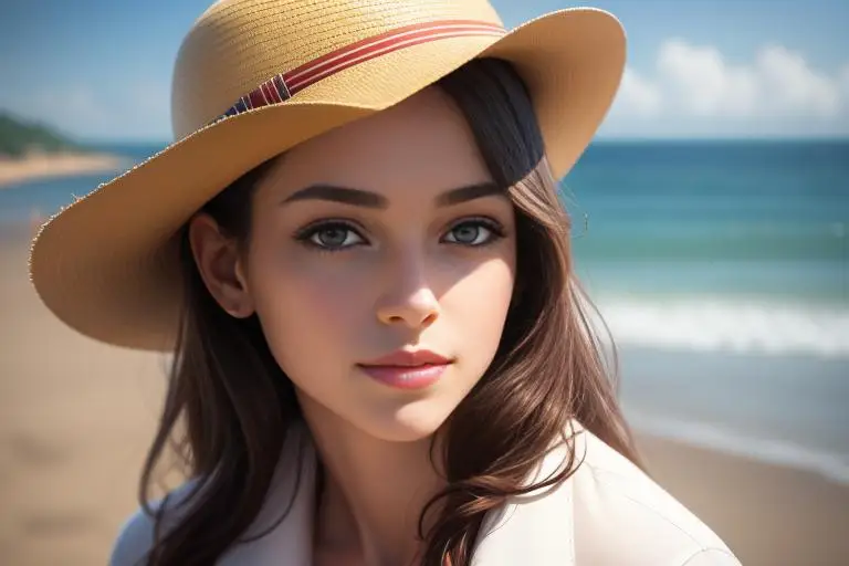 Panama hat on a seaside setting