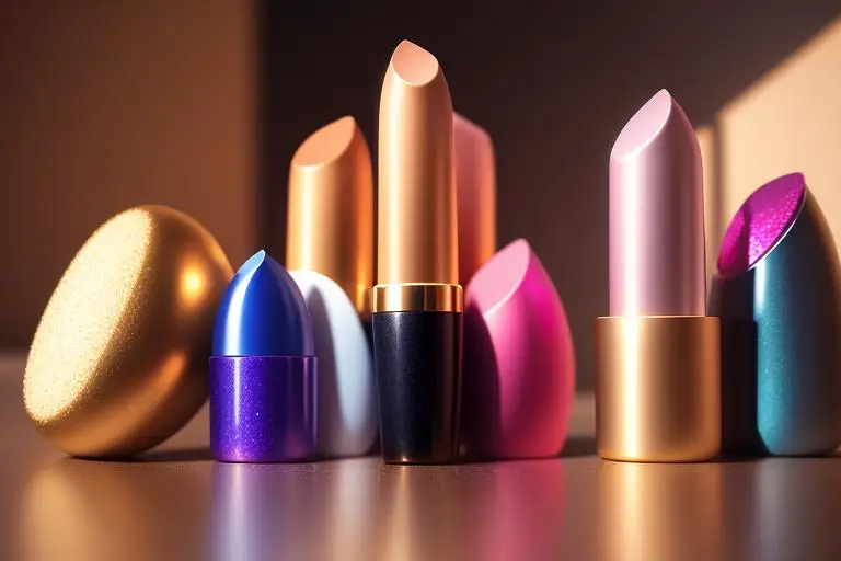 Shimmer finish lipsticks in different shades