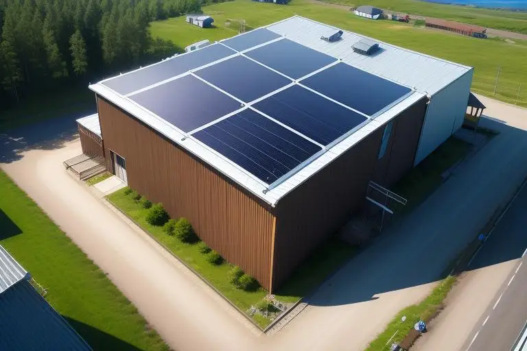 Solar Power Installations in Norway - view from a drone