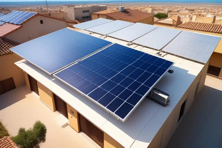Solar panels harnessing Spain