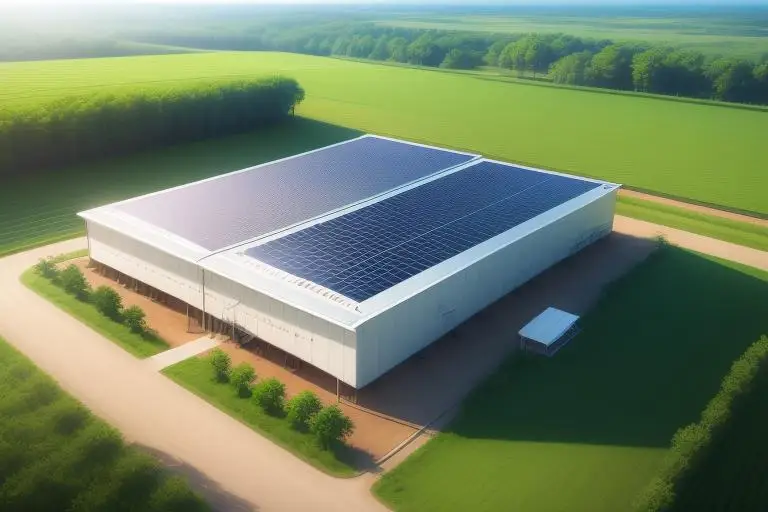 The conceptual design of the new Agrivoltaic Facility depicting a perfect blend of agriculture and power production.