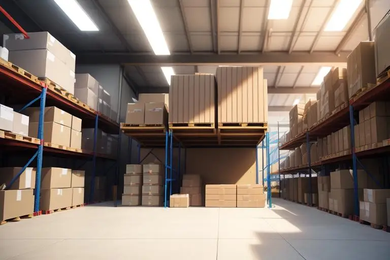 Warehouse with fast inventory turnover.